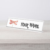 Bloemenlibel met sieraden sakura bureau naambordje (Voorkant)