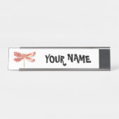 Bloemenlibel met sieraden sakura bureau naambordje (Voorkant)