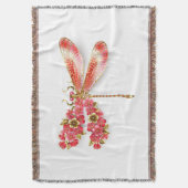 Bloemenlibel met sieraden sakura deken (Voorkant Verticaal)