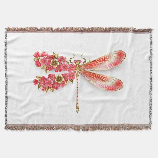 Bloemenlibel met sieraden sakura deken (Voorkant)