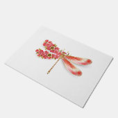 Bloemenlibel met sieraden sakura deurmat (Schuin)