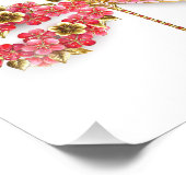 Bloemenlibel met sieraden sakura foto afdruk (Hoek)