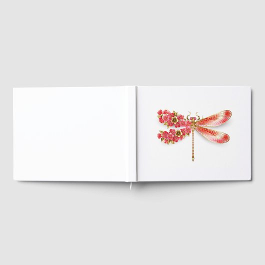 Bloemenlibel met sieraden sakura gastenboek (Volledig)