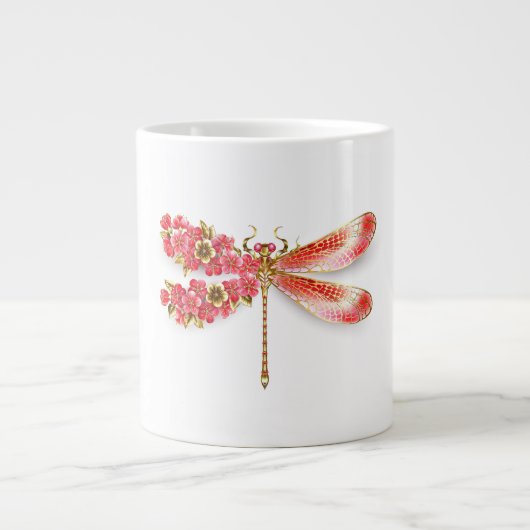 Bloemenlibel met sieraden sakura grote koffiekop (Voorkant)