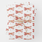 Bloemenlibel met sieraden sakura inpakpapier vel (In situ)