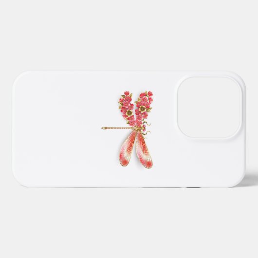 Bloemenlibel met sieraden sakura iPhone hoesje (Achterkant horizontaal)