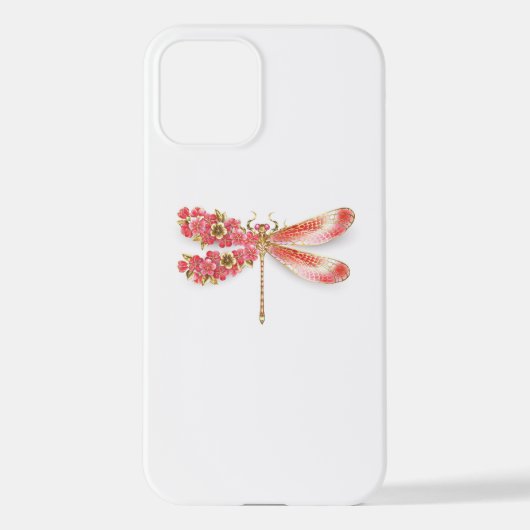 Bloemenlibel met sieraden sakura iPhone hoesje (Achterkant)