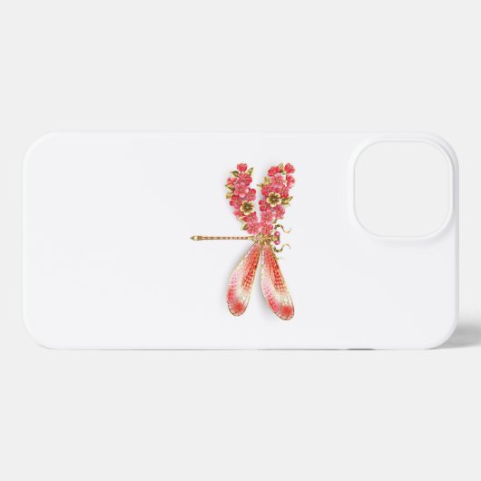 Bloemenlibel met sieraden sakura iPhone hoesje (Achterkant horizontaal)