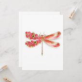 Bloemenlibel met sieraden sakura kaart (Voorkant / Achterkant in situ)
