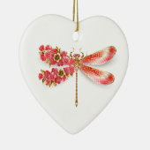 Bloemenlibel met sieraden sakura keramisch ornament (Rechts)
