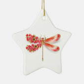 Bloemenlibel met sieraden sakura keramisch ornament (Rechts)