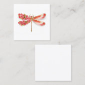 Bloemenlibel met sieraden sakura klantenkaartje (Voorkant / Achterkant)