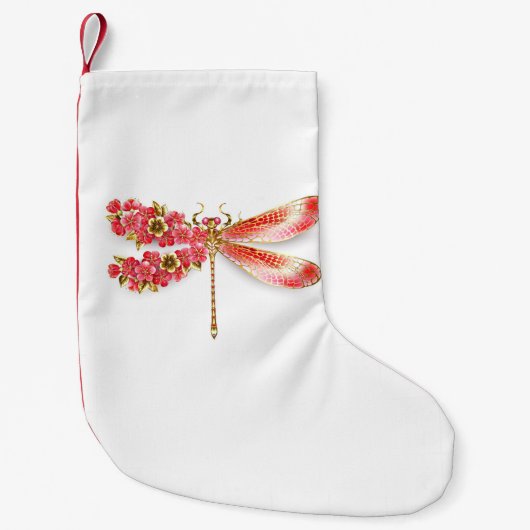 Bloemenlibel met sieraden sakura kleine kerstsok (Voorkant)