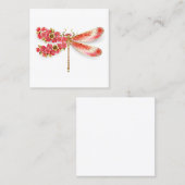 Bloemenlibel met sieraden sakura kortingskaartje (Voorkant / Achterkant)