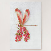 Bloemenlibel met sieraden sakura legpuzzel (Verticaal)