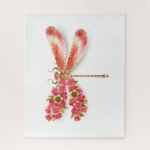 Bloemenlibel met sieraden sakura legpuzzel (Verticaal)
