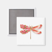 Bloemenlibel met sieraden sakura magneet (Voorkant / Achterkant)