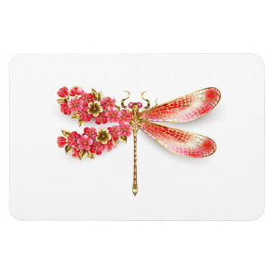 Bloemenlibel met sieraden sakura magneet