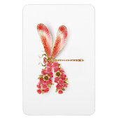Bloemenlibel met sieraden sakura magneet (Verticaal)