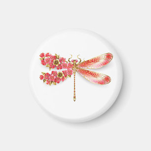 Bloemenlibel met sieraden sakura magneet