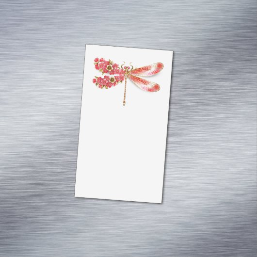 Bloemenlibel met sieraden sakura magnetisch visitekaartje (Voorbeeld)
