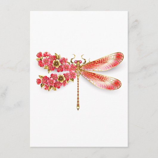 Bloemenlibel met sieraden sakura menu (Voorkant)