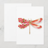 Bloemenlibel met sieraden sakura menu (Voorkant / Achterkant)
