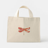 Bloemenlibel met sieraden sakura mini tote bag (Achterkant)