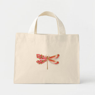 Bloemenlibel met sieraden sakura mini tote bag