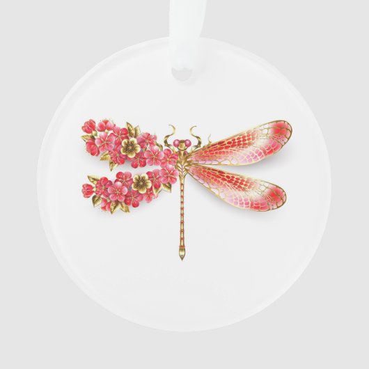 Bloemenlibel met sieraden sakura ornament (voorkant)