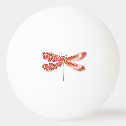 Bloemenlibel met sieraden sakura pingpongbal (Voorkant)