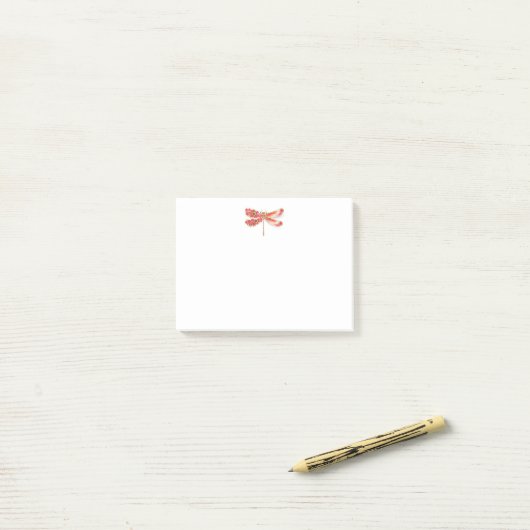 Bloemenlibel met sieraden sakura post-it® notes (Op bureau)