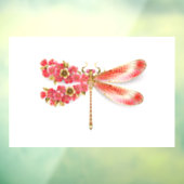 Bloemenlibel met sieraden sakura raamsticker (Vel 3)