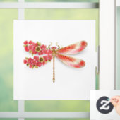 Bloemenlibel met sieraden sakura raamsticker (Huis)