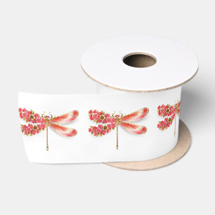 Bloemenlibel met sieraden sakura satijnen lint