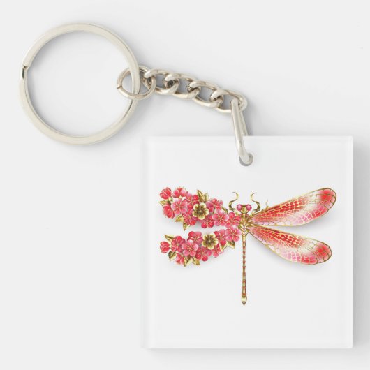 Bloemenlibel met sieraden sakura sleutelhanger (Voorkant)