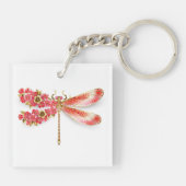 Bloemenlibel met sieraden sakura sleutelhanger (Achterkant)