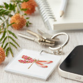 Bloemenlibel met sieraden sakura sleutelhanger (Voorkant Rechts)