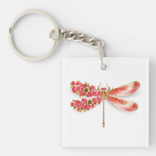 Bloemenlibel met sieraden sakura sleutelhanger