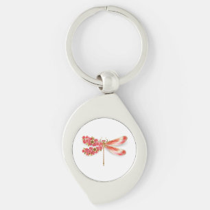 Bloemenlibel met sieraden sakura sleutelhanger