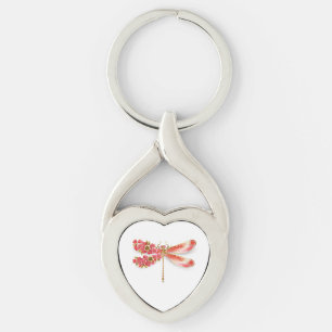 Bloemenlibel met sieraden sakura sleutelhanger