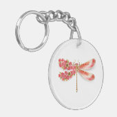 Bloemenlibel met sieraden sakura sleutelhanger (Voorkant Links)