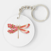 Bloemenlibel met sieraden sakura sleutelhanger (Achterkant)