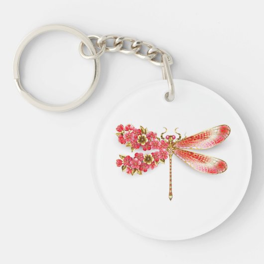 Bloemenlibel met sieraden sakura sleutelhanger (Voorkant)