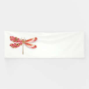 Bloemenlibel met sieraden sakura spandoek