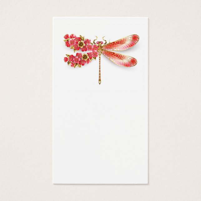 Bloemenlibel met sieraden sakura visitekaartje (Voorkant)
