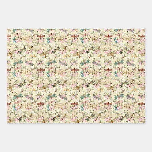 Bloemenlibellen Inpakpapier Vel (Voorkant 3)