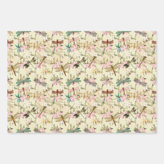 Bloemenlibellen Inpakpapier Vel (Voorkant 2)