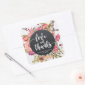 bloemenliefde en bedankt sticker bruiloft (Envelop)