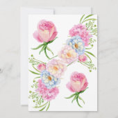 Bloemenliefde in bloei roze zomer vrijgezellenfees bedankkaart (Achterkant)